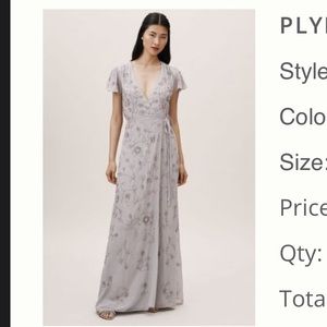 Lavender Grey BHLDN Plymouth Dress NEVER WORN